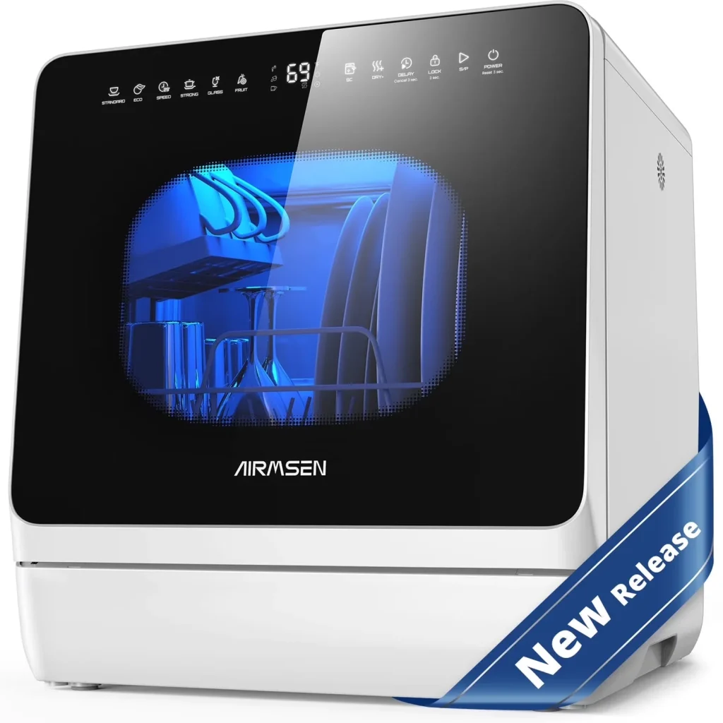 AIRMSEN mini lave-vaisselle de comptoir 5+1 programmes